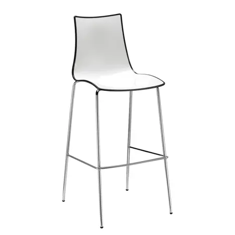 Gecko Shell Dining Stacking Stool with Chrome Legs - Anthracite